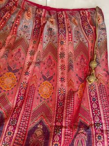 Vibrant Ethnic Lehenga Skirt with Dupatta