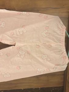 Cute Pink Bunny Print Pajama Pants