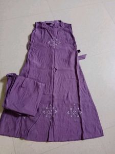 Elegant Purple Kurta Set