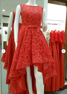 High & Low Style Red Dress