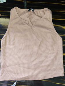 Ribbed Sleeveless V-Neck Crop Top