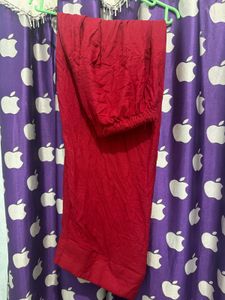 Chic Red Tunic set with Heart Design