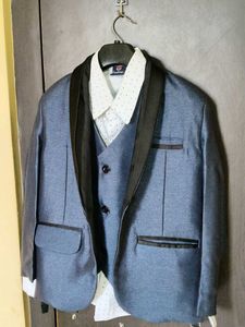 Boys 4-Piece Navy Blue Formal Suit Set