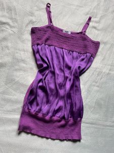 Purple Smocked Camisole Top