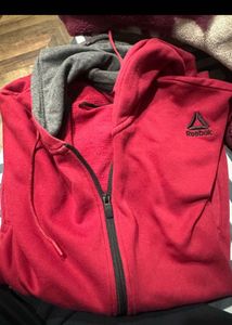 Reebok Red Full Zip Hoodie