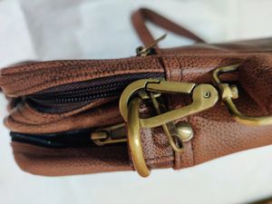 Office Genuine New Leather Bag With 2 Compartment