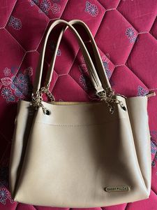 Stylish Beige Tote Handbag