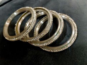 Sparkling Crystal Bangles Set