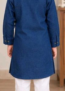 Boys Denim Kurta Set