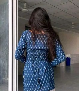 Stylish Blue Printed Kurta