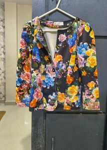 Floral Print Blazer
