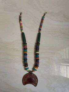 Bohemian Beaded Necklace with Pendant