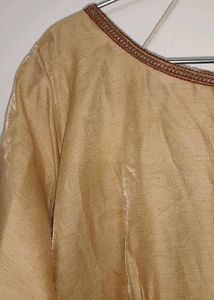 Golden &amp; Maroon Full Partywear Ethnic Gown (44")