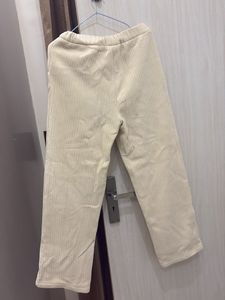winter long cream trousers