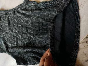 Sparkly Mock Neck Sleeveless Top