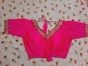 Vibrant Pink Embroidered Blouse