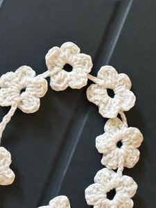 White Flower Bracelet | Handmade Crochet