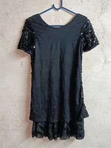 Sparkling Black Sequin Dress