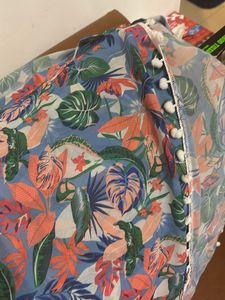 Blue Red Tropical Beachwear Sarong(tie Up skirt)