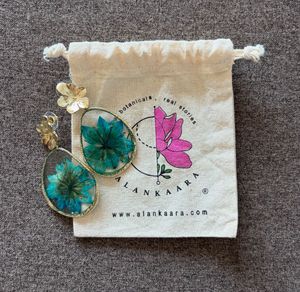 Unique Botanical Resin Earrings