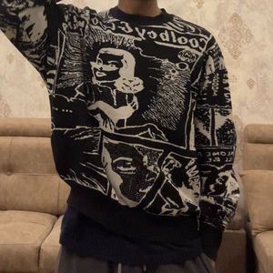 Graphic Print Sweater
