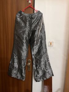 Shimmering Grey Kurta & Palazzo Pants