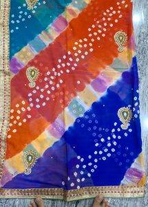 Vibrant Bandhani Saree
