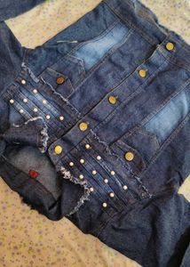 Stylish Embellished Denim Jacket