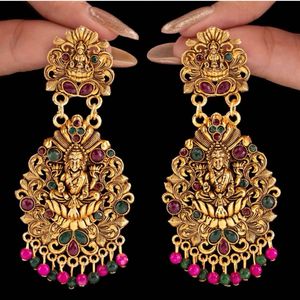 Anti-turnish Exquisite Antique Gold Tone Lakshmi E