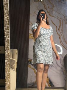 Floral Puff Sleeve Mini Dress