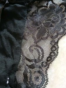 Black Lace Thong Panty
