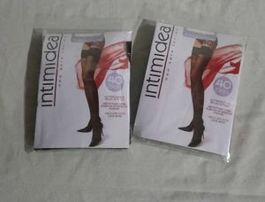 2 piece - Women's Lace Trim Stockings