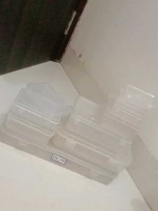 Set of Clear Plastic Storage Boxes 11 unique sizes