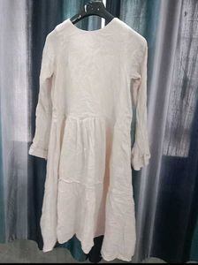 Elegant White Tiered Kurta Set