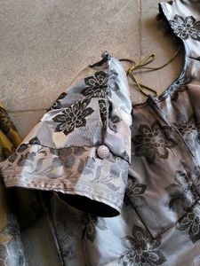 Elegant Olive Floral Saree