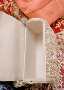 Beaded Clutch with Tassel Fringe