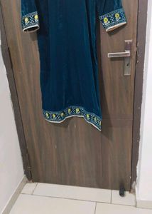 New Unused Premium Crush Velvet Straight Suit