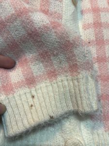 Cute Pink Plaid Cardigan