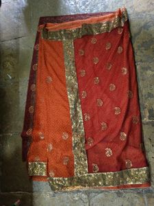 Beautiful Orange Ethnic Saree