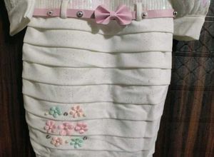 Sparkling White dress with Floral Embellishments