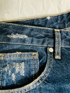 Zara Dark Wash Wide Leg Jeans