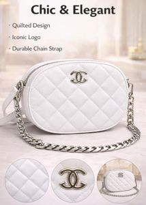 Chic Quilted Oval Crossbody Bag