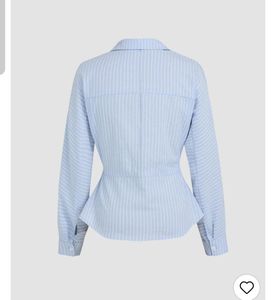 Light Blue Striped Button-Up Shirt