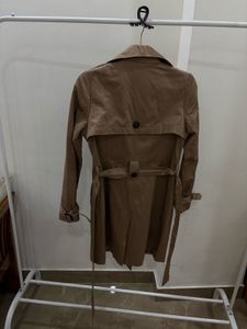 DOUBLE BREASTED TAN KHAKI  TRENCH COAT