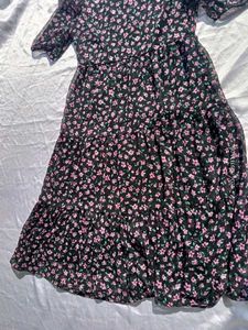 MAX Floral Print Button-Down Dress
