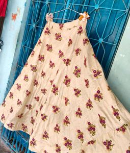 Embroidered Cream Ethnic Skirt