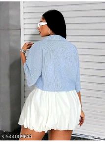 Chic Striped Cropped Shirt