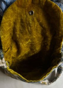 Vintage Floral Velour Sling Bag
