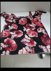 Charming Floral &amp; Butterfly Print Dress