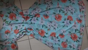 korean Floral Print Maxi Dress